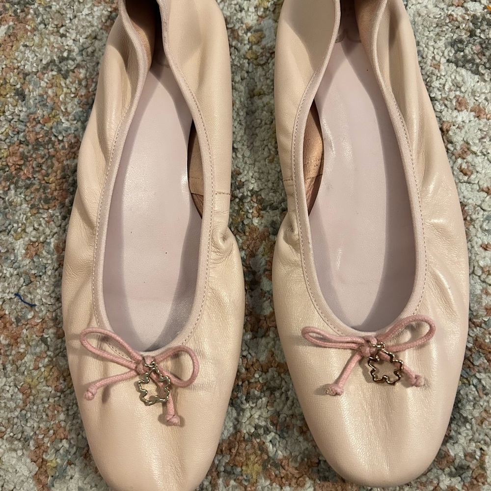 Ted Baker Pink Ballet Flats with Decorative Bows